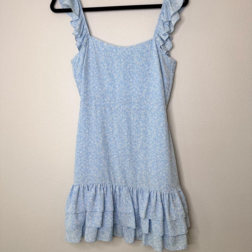 Light Blue Ruffle Dress